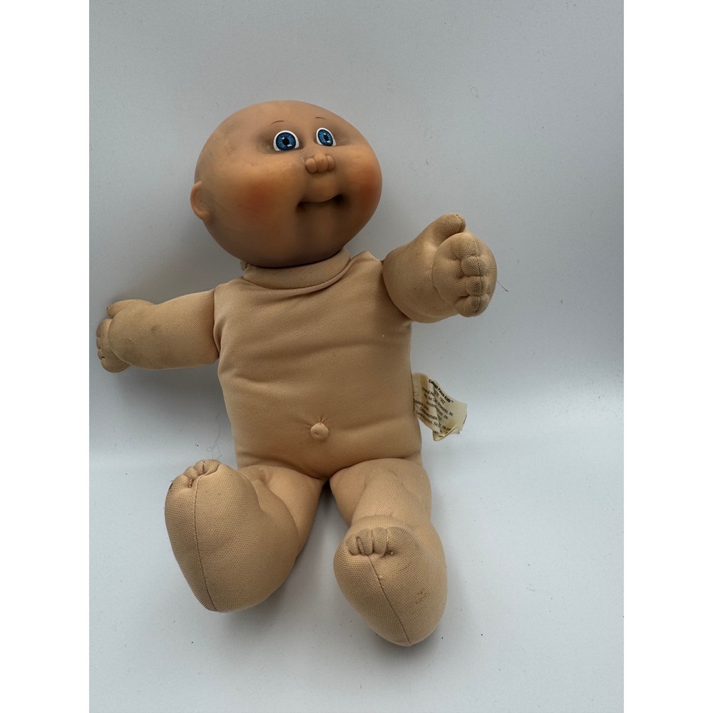 Vintage Cabbage Patch Kids Bald Baby Doll Blue Eyes Coleco 1982 Xavier Roberts